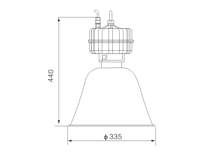 NGC9821高頂燈尺寸圖